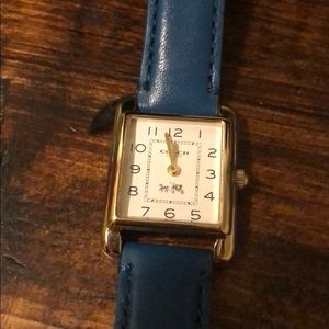 COACH Page watch gold w/ blue strap #14502012